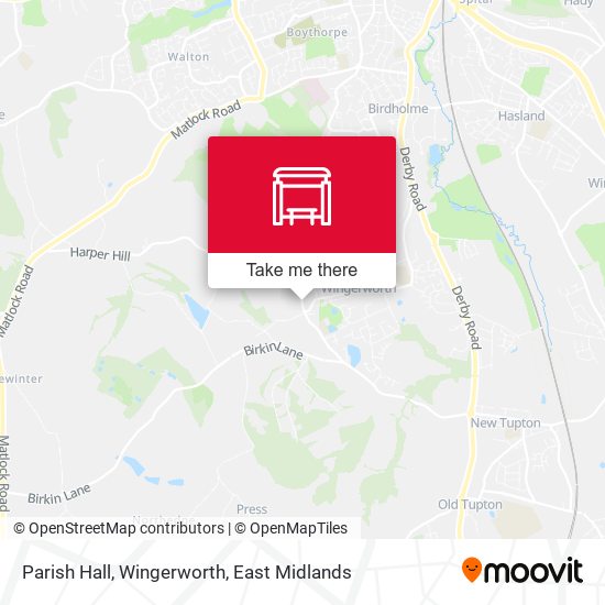 Parish Hall, Wingerworth map