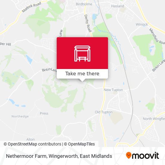 Nethermoor Farm, Wingerworth map