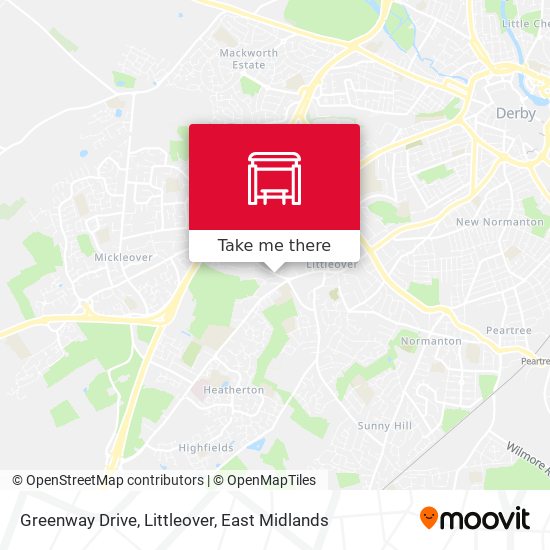 Greenway Drive, Littleover map