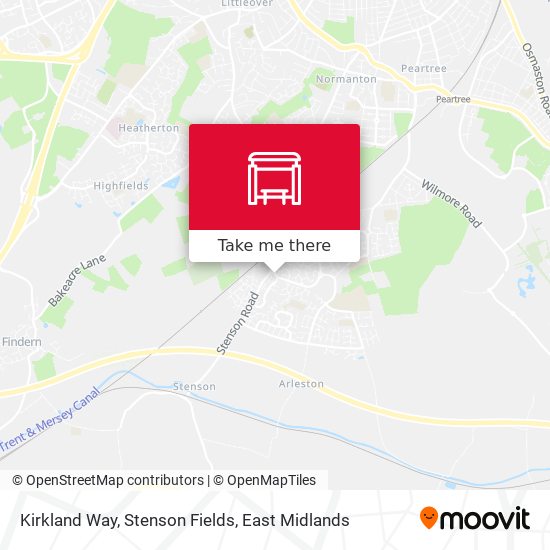 Kirkland Way, Stenson Fields map