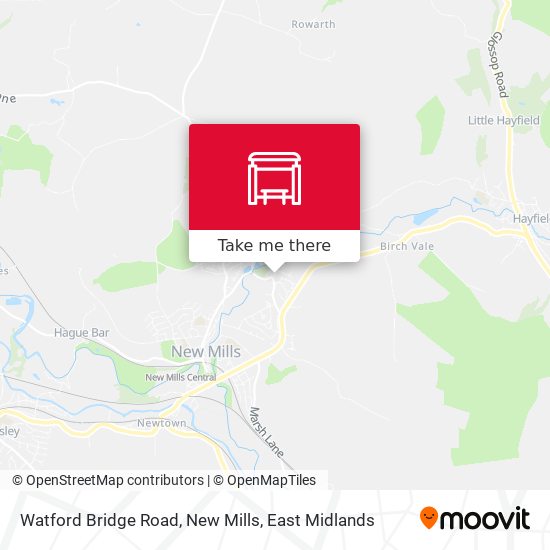 Watford Bridge Road, New Mills map