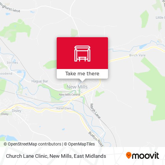 Church Lane Clinic, New Mills map