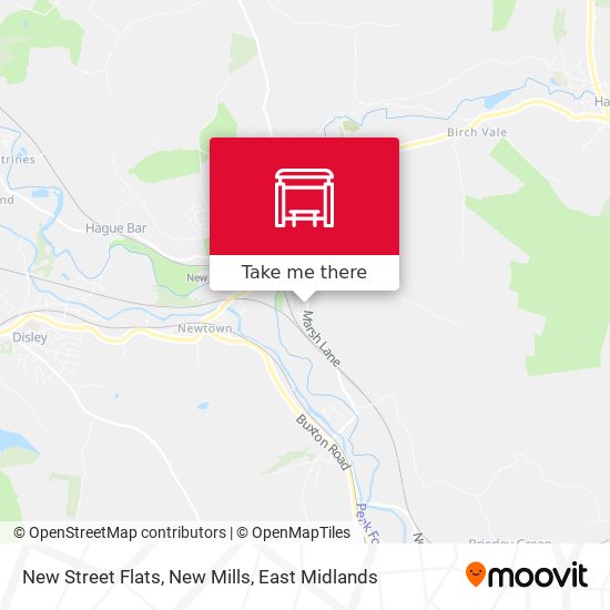 New Street Flats, New Mills map