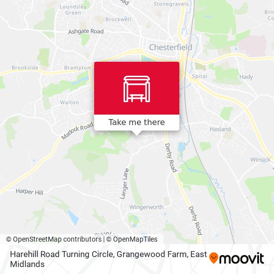Harehill Road Turning Circle, Grangewood Farm map