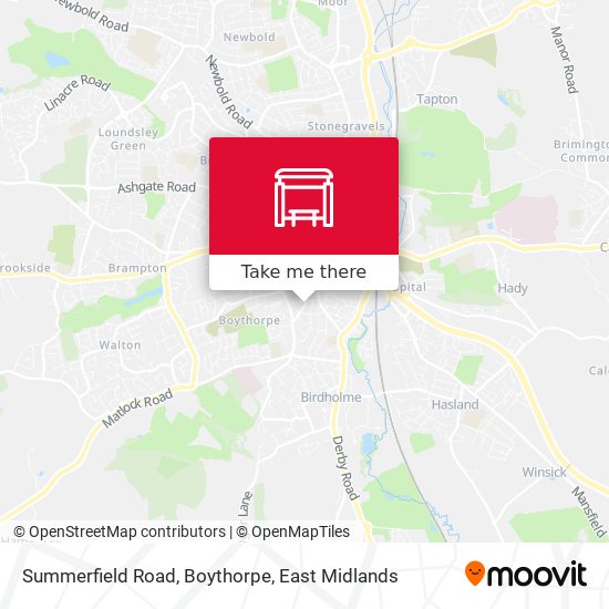 Summerfield Road, Boythorpe map
