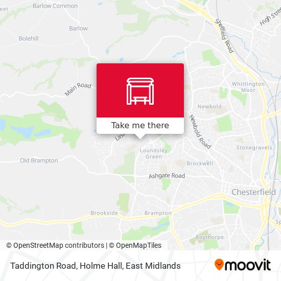 Taddington Road, Holme Hall map