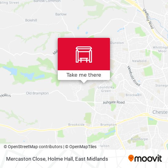 Mercaston Close, Holme Hall map