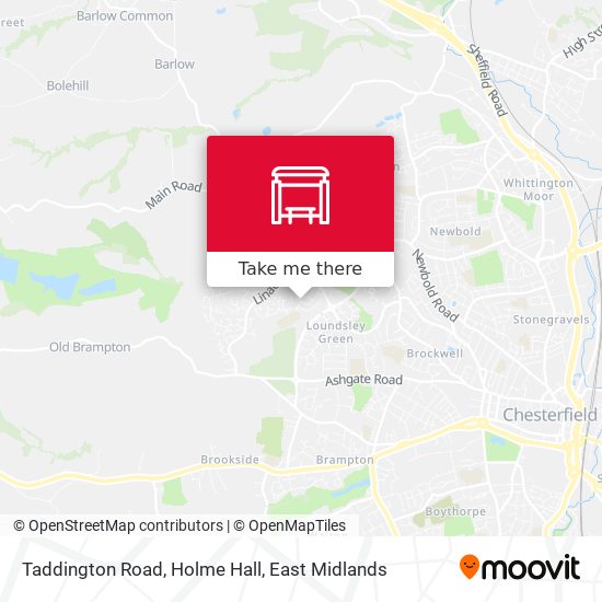 Taddington Road, Holme Hall map