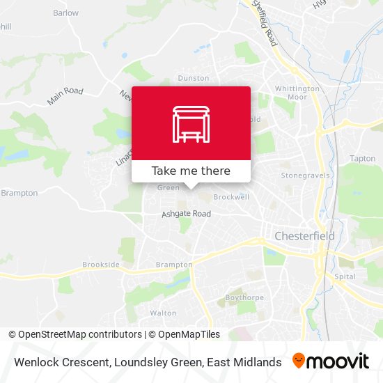 Wenlock Crescent, Loundsley Green map