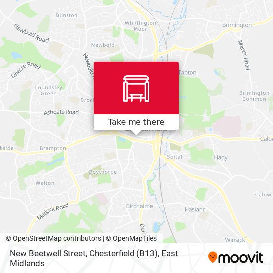 New Beetwell Street, Chesterfield (B13) map