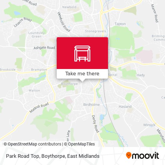 Park Road Top, Boythorpe map