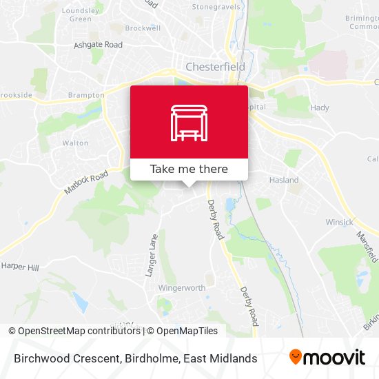 Birchwood Crescent, Birdholme map
