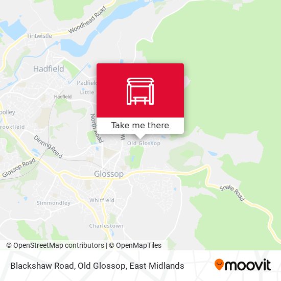 Blackshaw Road, Old Glossop map