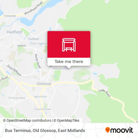 Bus Terminus, Old Glossop map