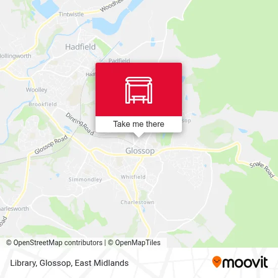 Library, Glossop map
