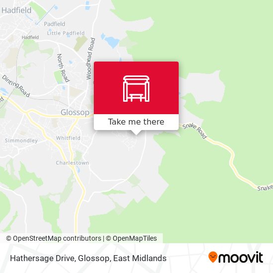 Hathersage Drive, Glossop map