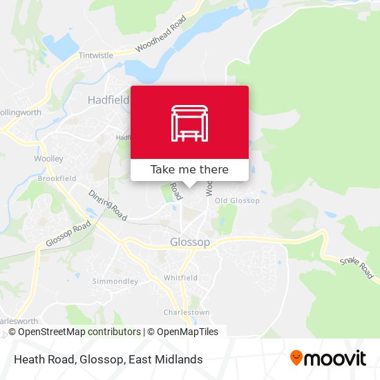 Heath Road, Glossop map