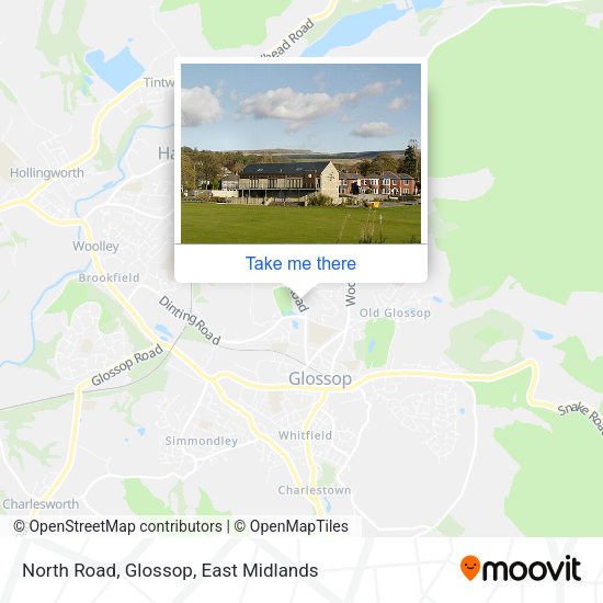 North Road, Glossop map