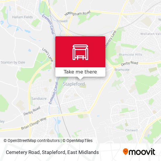 Cemetery Road, Stapleford map