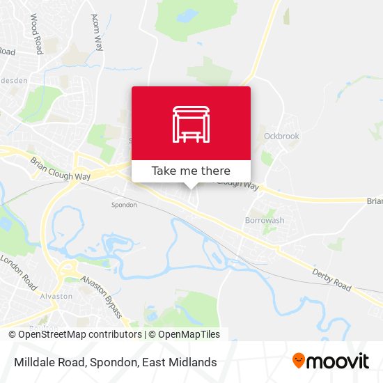 Milldale Road, Spondon map