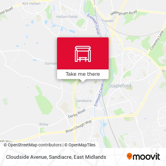 Cloudside Avenue, Sandiacre map