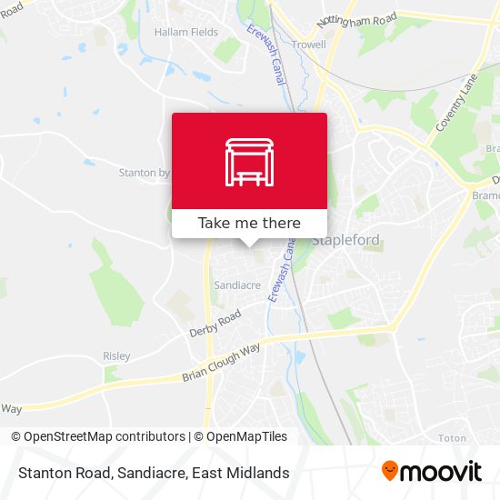 Stanton Road, Sandiacre map