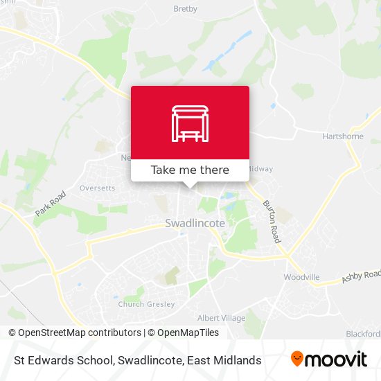 St Edwards School, Swadlincote map