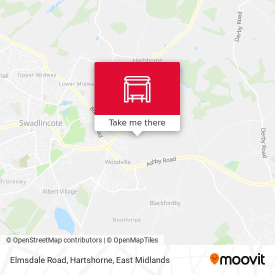 Elmsdale Road, Hartshorne map