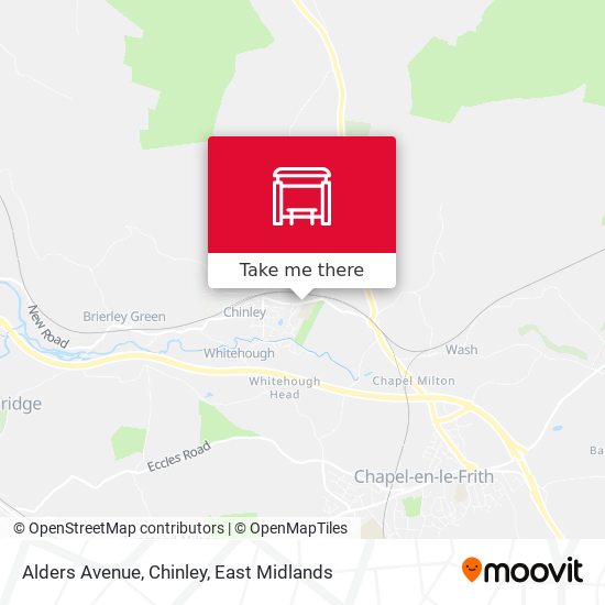 Alders Avenue, Chinley map