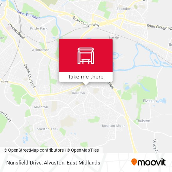 Nunsfield Drive, Alvaston map