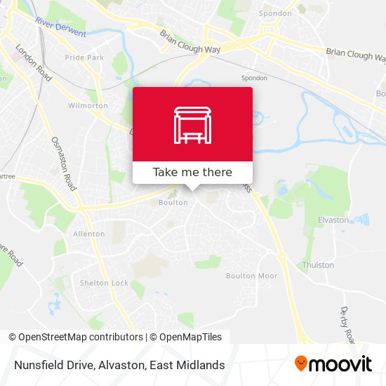 Nunsfield Drive, Alvaston map