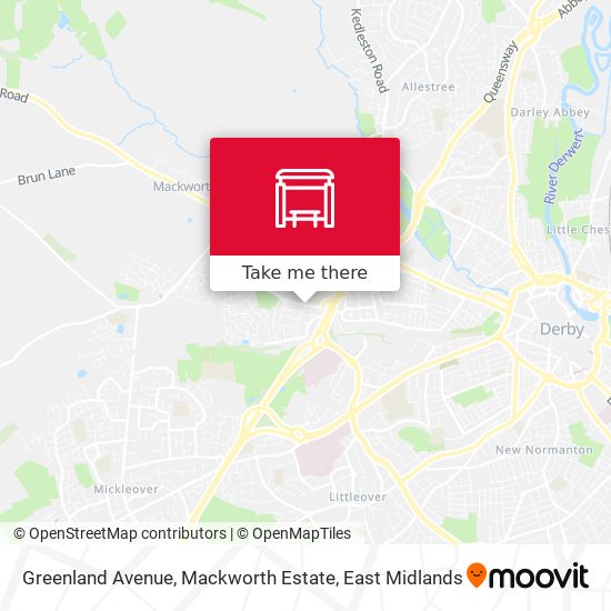 Greenland Avenue, Mackworth Estate map