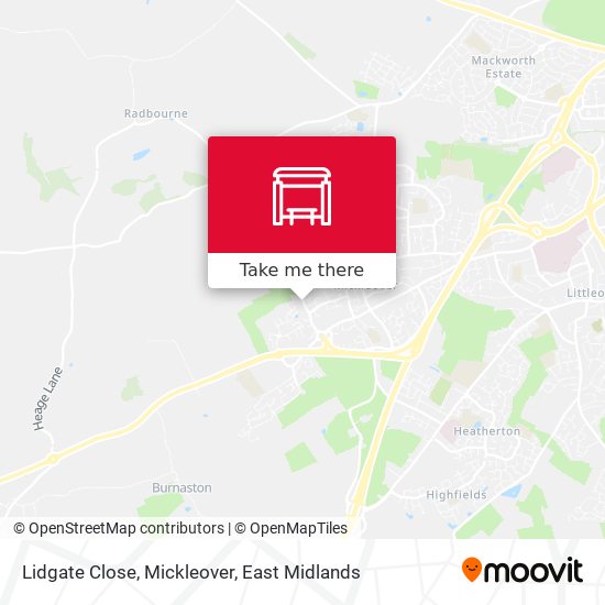 Lidgate Close, Mickleover map