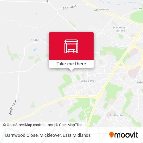Barnwood Close, Mickleover map