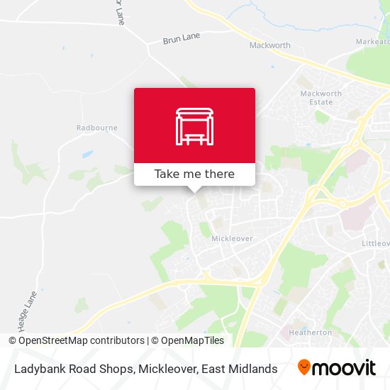 Ladybank Road Shops, Mickleover map