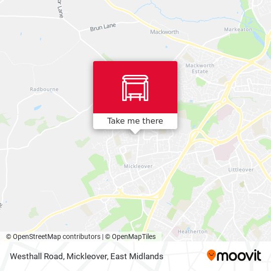 Westhall Road, Mickleover map