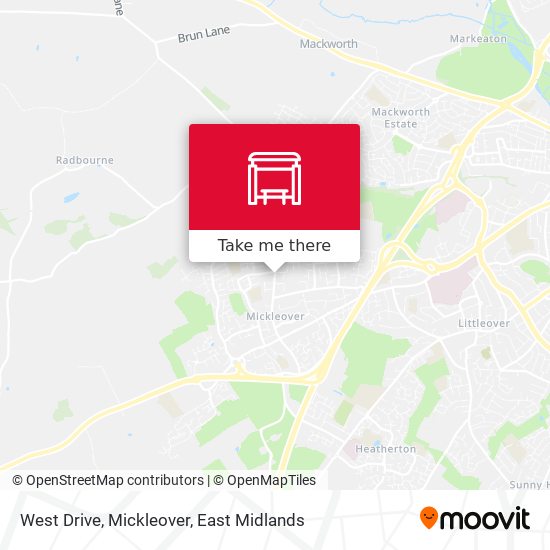 West Drive, Mickleover map