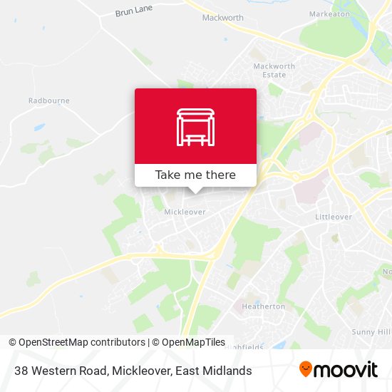 38 Western Road, Mickleover map