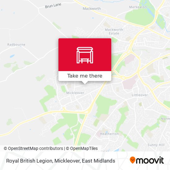 Royal British Legion, Mickleover map