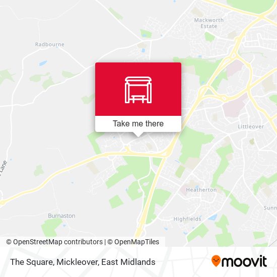The Square, Mickleover map