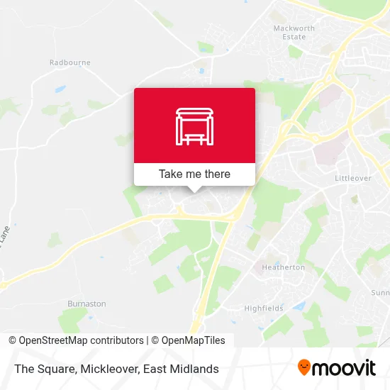 The Square, Mickleover map