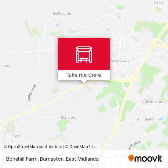 Bonehill Farm, Burnaston map
