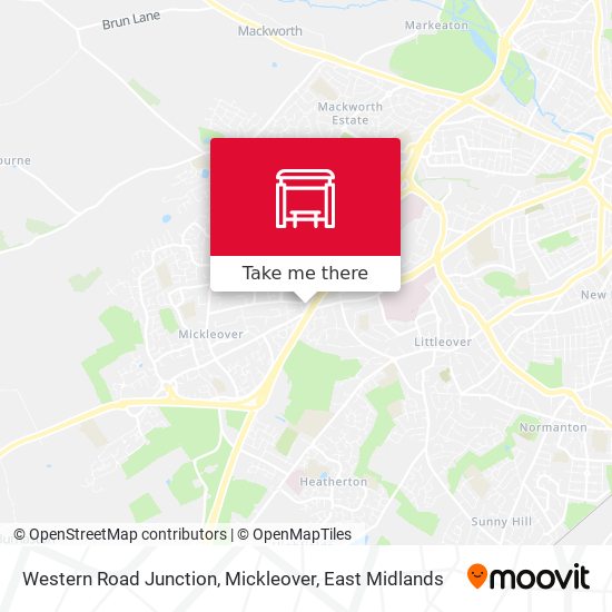 Western Road Junction, Mickleover map