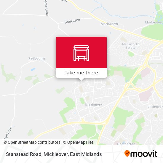 Stanstead Road, Mickleover map