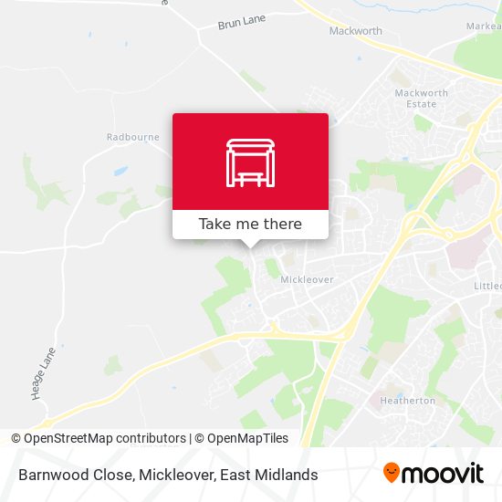 Barnwood Close, Mickleover map