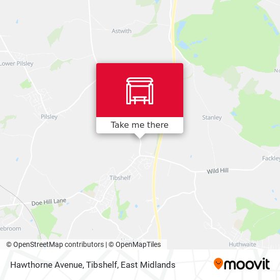 Hawthorne Avenue, Tibshelf map