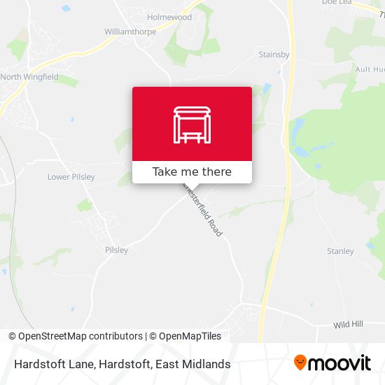 Hardstoft Lane, Hardstoft map