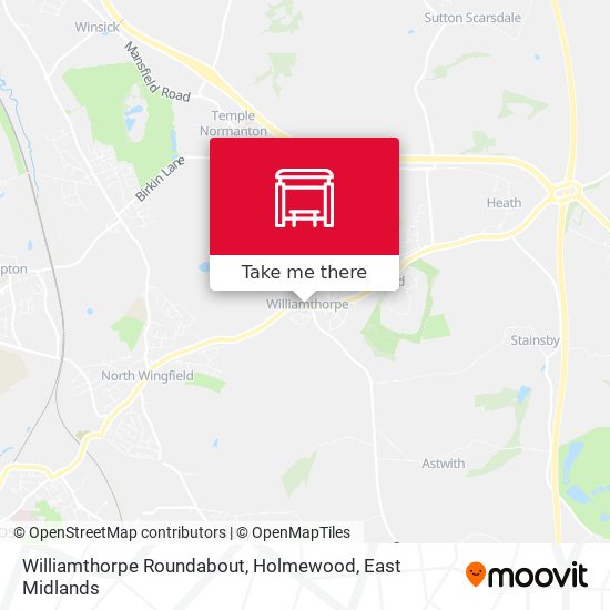 Williamthorpe Roundabout, Holmewood map