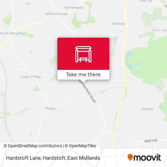 Hardstoft Lane, Hardstoft map