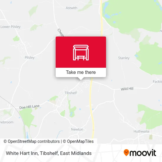 White Hart Inn, Tibshelf map